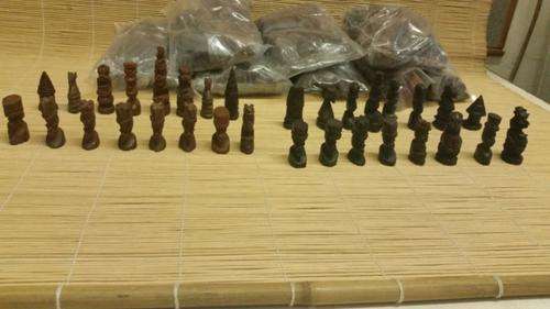 CHESS PIECES HAND CARVED ASSORTED STYLES SETS OF 5 FOR R100.00